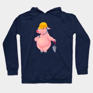 Bricklayer pig with tool Hoodie